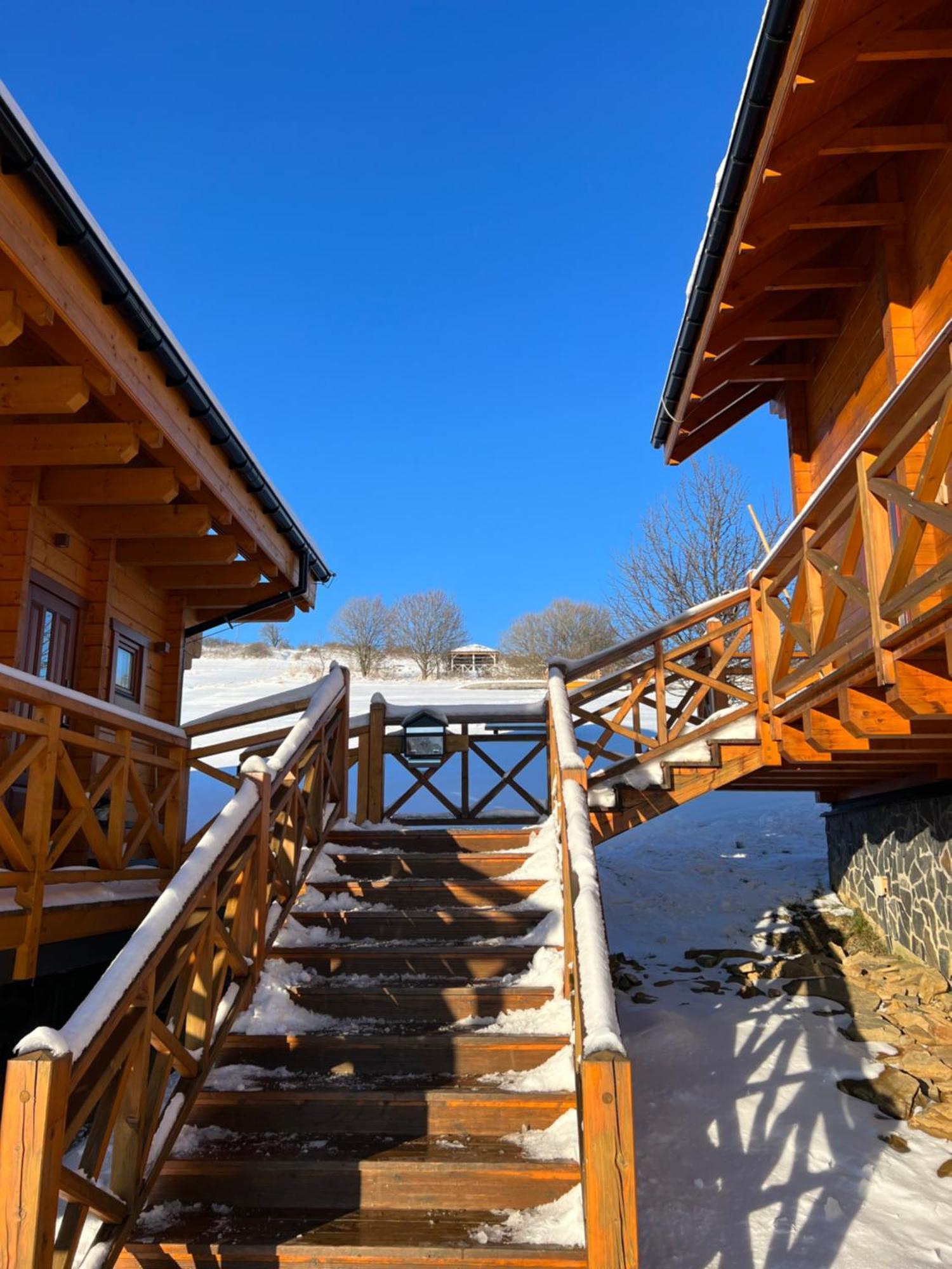 Houten Vakantiewoning "Reisnaarpolen" Royaal Ontbijt, Sauna En Hottub Czarna Gora Exterior photo